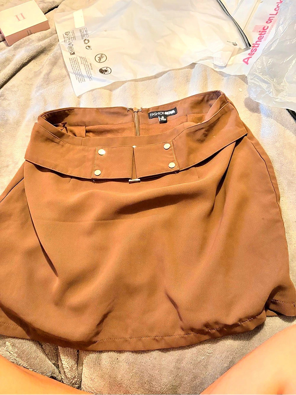 Fashion Nova Brown Mini Dress Size Small Like New